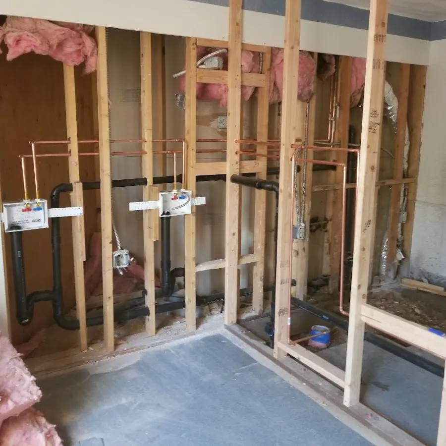 Rough-in copper and drain pipes for Shower Repair in La Crescent